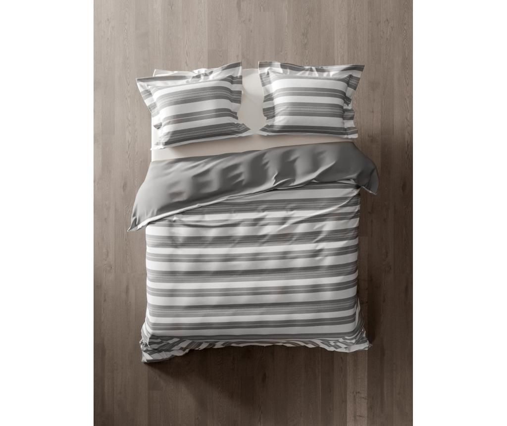 Set de pat King Thabia Grey - Heckett & Lane, Gri & Argintiu